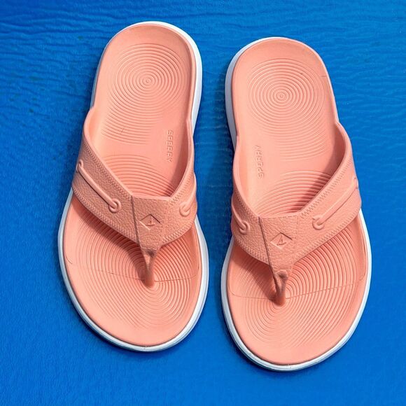 Sperry Windward Women's In Peach Cushioned Comfy Float Thong Slip-On Sandals NEW - Picture 3 of 14